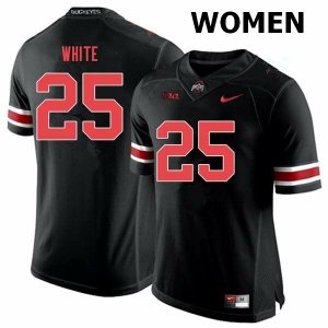 NCAA Ohio State Buckeyes Women's #25 Brendon White Black Out Nike Football College Jersey ZAE2745ZI